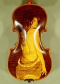 4/4 MAESTRO VASILE GLIGA 'NUDE' Pyrogravure One Piece Back Violin - Code B1050
