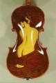 4/4 MAESTRO VASILE GLIGA 'NUDE' Pyrogravure One Piece Back Violin - Code B0881